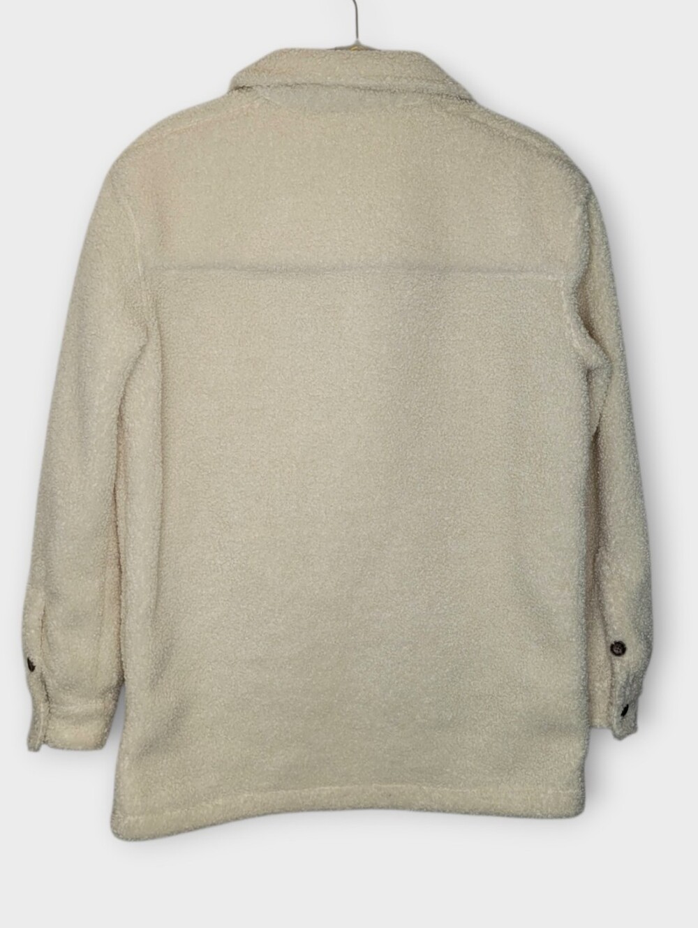 Marine Layer Eden Sherpa Fleece Overshirt Shacket XS Cream - Picture 5 of 6
